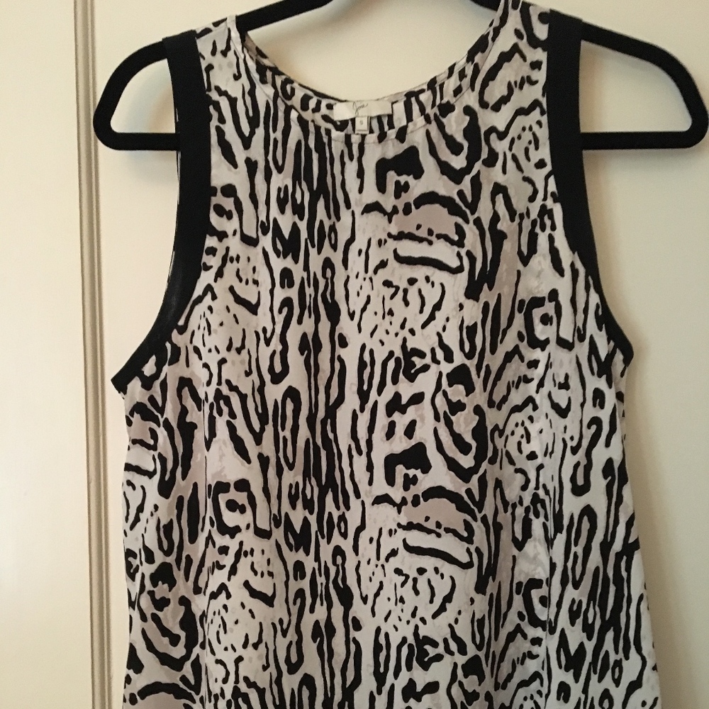 Joie animal print silk top